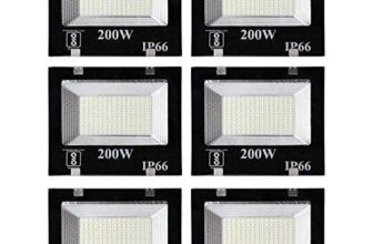 Desidiya Glass 200 Watt Ultra Thin Slim Ip66 Led Flood Light Outdoor Light (Pack of 6)
