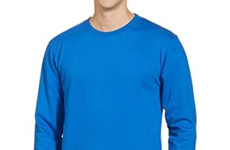 T2F Men’s Cotton Modern fit Crew Neck Sweatshirt (MNS-SS-01_Royal Blue_S)