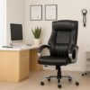 INNOWIN Obama Ergonomic Leatherette Executive High Back Revolving Desk Office Chair (Black)