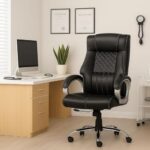 INNOWIN Obama Ergonomic Leatherette Executive High Back Revolving Desk Office Chair (Black)