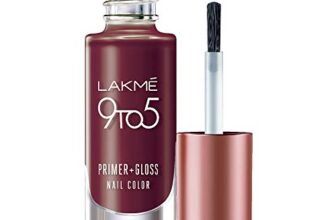 LAKMÉ 9 To 5 Primer + Gloss Glossy Finish Nail Colour, Mulberry Bush, 6 Ml