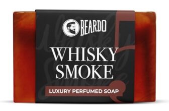Beardo Whisky Smoke Perfumed Luxury Soap for Men, 75g | Deep cleanses skin pores | Repairs broken skin and Reduce Hyperpigmentation | Refreshing Fragrance all day long