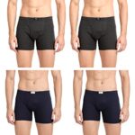 Pepe Jeans Innerwear Cotton Solid Trunk for Men – XL (Pack of 4) Charcoal Melange