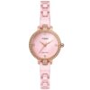 TIMEX Womens 28 mm Mother of Pearl Pink Dial Ceramic Bracelet Analogue Watch – TWEL15701 (WTITWEL15701, Not assigned, Not assigned)