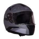 Royal Enfield AIR-X 1901 Full Face Helmet | Certification: ISI & DOT | High Impact Grade ABS Shell |Multipore Ventilation System | Aerodynamic Design with Aggressive Styling | Gray (XL) 62CM