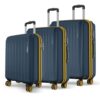 Safari Genius Alley Set of 3 (Cabin+ Medium + Large) Trolley Bags Hard Case Polypropylene, 4 Wheels, 360 Degree Wheeling Luggage, Travel Bag, Suitcase for Travel, Trolley Bags for Travel, Navy