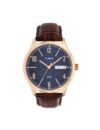 TIMEX Classics Analog Watch for man with Blue Round Dial & Brown Leather Strap Band Water Resistant Men’s Wrist Watches – TW0TG6515
