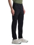 Jack & Jones Men Solid Cotton Blend Regular Fit Mid Rise Stretchable Black Cargo Pants
