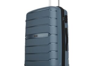 Aristocrat Liberty 8-Wheel Large Size Hard Case Trolley Bag, Spanish Blue
