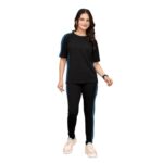 ALISBA Women’s Active Wear Track Suit Set – Sportswear Top & Bottom Set for Women Western for Fitness & Workout Tshirt for Women Gym pants for women workout combo Track Suit, Yoga, Running (Pack of 2)