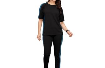 ALISBA Women’s Active Wear Track Suit Set – Sportswear Top & Bottom Set for Women Western for Fitness & Workout Tshirt for Women Gym pants for women workout combo Track Suit, Yoga, Running (Pack of 2)