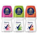 Rexona Lotus Flower & Shea Butter, Matcha Tea & Vanilla and Sandalwood & Jojoba Oil Roll-On| for Women | Limited Edition Pack – ICC Women’s Cricket World Cup India 2025 |50 ML (Pack of 3)