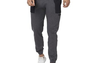 Spykar Men Anthra Melange Blended Ankle Length Mid Rise Joggers Trackpant
