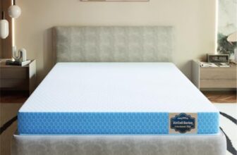 SleepyHug Ortho Spinex Plus | Aircell Technology | 4 inch HR Foam Mattress for Back Pain Relief & Spine Alignment | 5 Years Warranty | King Bed Size | Blue | (LxW- 72×72 Inches)