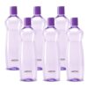 MILTON Pacific 1000 Pet Water Bottles, 1 Litre Each, Set of 6, Purple | BPA Free | Leak Proof | Office | Gym | Home | Kitchen | Travel | Hiking | Treking | Reusable Bottle