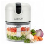 MILTON 6-in-1 Rechargeable Mini Electric Chopper I Unbreakable Food Grade Material I Stainless Steel Blade I Powerful Motor I Perfect to Chop, Mince, Cut, Dice, Whisk, Blend, Grey