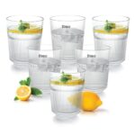 Treo by Milton Aurora Water Tumbler I Premium Glass Set of 6, 310 ml Each for Water, Cold Drink I Perfect for Home, Restaurants and Parties