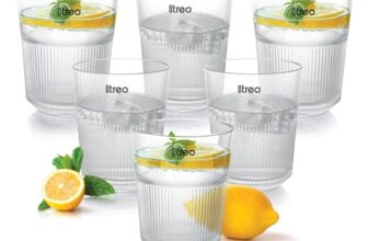 Treo by Milton Aurora Water Tumbler I Premium Glass Set of 6, 310 ml Each for Water, Cold Drink I Perfect for Home, Restaurants and Parties