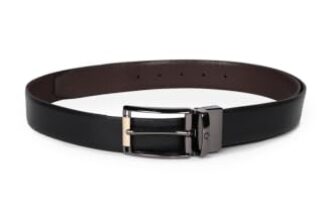 Louis Philippe Men 100% Italian Leather Dual Tone Zinc Alloy Buckle Formal Reversible Belt