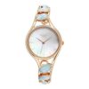 Titan Raga New You Quartz Analog Mother of Pearl Dial Blue Chalcedony Stone Strap Watch for Women-NS95190WM02