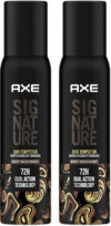 AXE SIGNATURE Dark Temptation Deodorant No Gas Body Perfume Deodorant Spray  –  For Men(400 ml, Pack of 2)