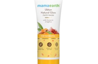 Mamaearth Ubtan Natural Glow Face Wash with Turmeric & Saffron | For Tan Removal & Skin brightening | SLS & Paraben Free | For All Skin Type | For Men & Women | 100 ml