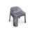 MAHARAJA Cozy Plastic Sitting Stool for Indoor Or Outdoor | Bathroom & Kitchen | (Silver, Set of 1, Pre-assembled)
