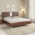 Nilkamal Noir Meta Upholstered Headboard without Storage | 1 Year Warranty Engineered Wood Queen Bed (Finish Color – Walnut, Delivery Condition – Knock Down)