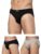 Levi’s Men’s Cotton Style #011 Comfort Regular Fit Solid Brief (Pack of 3) (#011-BRIEF-LT GMEL/BLK/Navy-P3_Lt. Grey Melange,Black, XL)