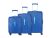 American Tourister Ivy 3 Pc Set 55 Cms, 68 Cms & 77 Cms Small, Medium & Large Polypropylene (PP) Hard Sided 4 Spinner Wheels Luggage/Trolley Bag with TSA Lock (Blue)