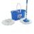 Cello Kleeno Compacto Spin Mop with 2 Refill | 360 Degree Rotating Mop | Extendable Rods with Handle Lock | Floor Cleaning Mop | Mop with Bucket | Blue