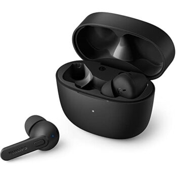 Philips Audio TAT2206 TWS Earbuds with IPX4, 6+12 Hours Play time, Quick Charge, Type-C Charging, Black