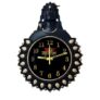 Fm craft Mahakal Lord Shiva Decorative Wall Clock | Spiritual Shiv Ji Analog Quartz Timepiece | Antique Black & Gold Finish |Wall Décor for Living Room, Pooja Room, Office & Housewarming Gift