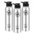 Pigeon Inox Hydra 1000 900 ml Sipper (Pack of 3, Black, Steel/Chrome, Steel)