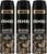 AXE Dark_Temptation Deodorant Spray  –  For Men(645 ml, Pack of 3)