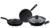 Nirlep by Bajaj Electricals Sakhi Induction-Base Non-Stick Cookware Set with Lid (3-Piece, Black), Aluminium