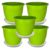 Go HookedPlastic Duro Flower Pot for Gardening, Indoor/Outdoor Planter-Green (8 Inch)(Pack of 5 with Tray)