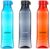Amazon Brand – Solimo Premium Plastic Water Bottle Set | Square Body | Set of 3 |Multi Color | 1000 ml