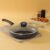 Frenchware Non-Stick FryPan 24cm with 5 Layer Coating, Induction Base, Glass Lid and Ergonomic Handles, Durable Granite Finish, 100% Food-Grade, Flared Rims (Pack of 1)