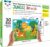 Play Panda Magnetic Puzzles Jungle Animals 10 in 1 with 10 Magnetic Puzzles,Write&Wipe Magnetic Board,50+ GK Facts,Sketch Pen&Duster-Make Beautiful Magnetic Animals-Educational Toy for 3+