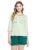 Clovia Women’s Graphic & Text Print Top & Chic Basic Shorts in Green – 100% Cotton (LS0661D11_Green_L)