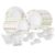 Cello Opalware Dazzle Series Secret Garden Dinner Set, 35 Units | Opal Glass Dinner Set for 6 | Light-Weight, Daily Use Crockery Set for Dining | White Plate and Bowl Set
