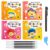 Vgrassp 4 Pcs Educational Magic Drawing Tracing Book Toy For Kids – Reusable Art & Crafts Practice Workbook With Pen And 5 Refills – Grooved Doodle Book – Color And Design As Per Stock