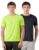Amazon Brand – Symbol Men’s Solid Active Regular Fit Sports T-Shirt |Round Neck | Half Sleeve (SYA-M-A25-TS-701_Black+Neon_M)(Available in Plus Size and Combo Pack of 2)