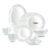 Treo by Milton Opalware Aurelia Murel Dinner Set of 27 | Serving for 6 | Microwave & Dishwasher Safe | Bone-Ash Free | Tempered Toughness | Plates & Bowls | Crockery Set for Dining & Gifting