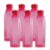 CELLO Crystal PET Bottle | Leak proof and Break proof | Perfect for staying hydrated at the school,college, work, gym and outdoor adventures Water Bottle | 1000ml X 6 | Pink