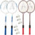 Saipro Double Shaft Badminton Racket Combo Kit Set Of 4 Racquet With 6 Pcs Shuttlecock Badminton Kit