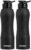 Amazon Brand – Solimo Stainless Steel Water Bottle with Hand Grip and Sipper, Set of 2 | Leak-Proof | BPA Free | 1000 ml (Black)