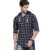 The Indian Garage Co Men’S Cotton Adult Checkered Slim Fit Shirt (0620-Sh50-10_Navy_Blue Xl)