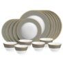 CELLO Moonstone Solitaire Series Opalware Dinner Set of 18 Pieces For Family of 6 | Bone-Ash Free & Leadfree Opal Glass Microwave & Dishwasher Safe, Crockery Plates & Bowls Set For Daily Use & Gifting